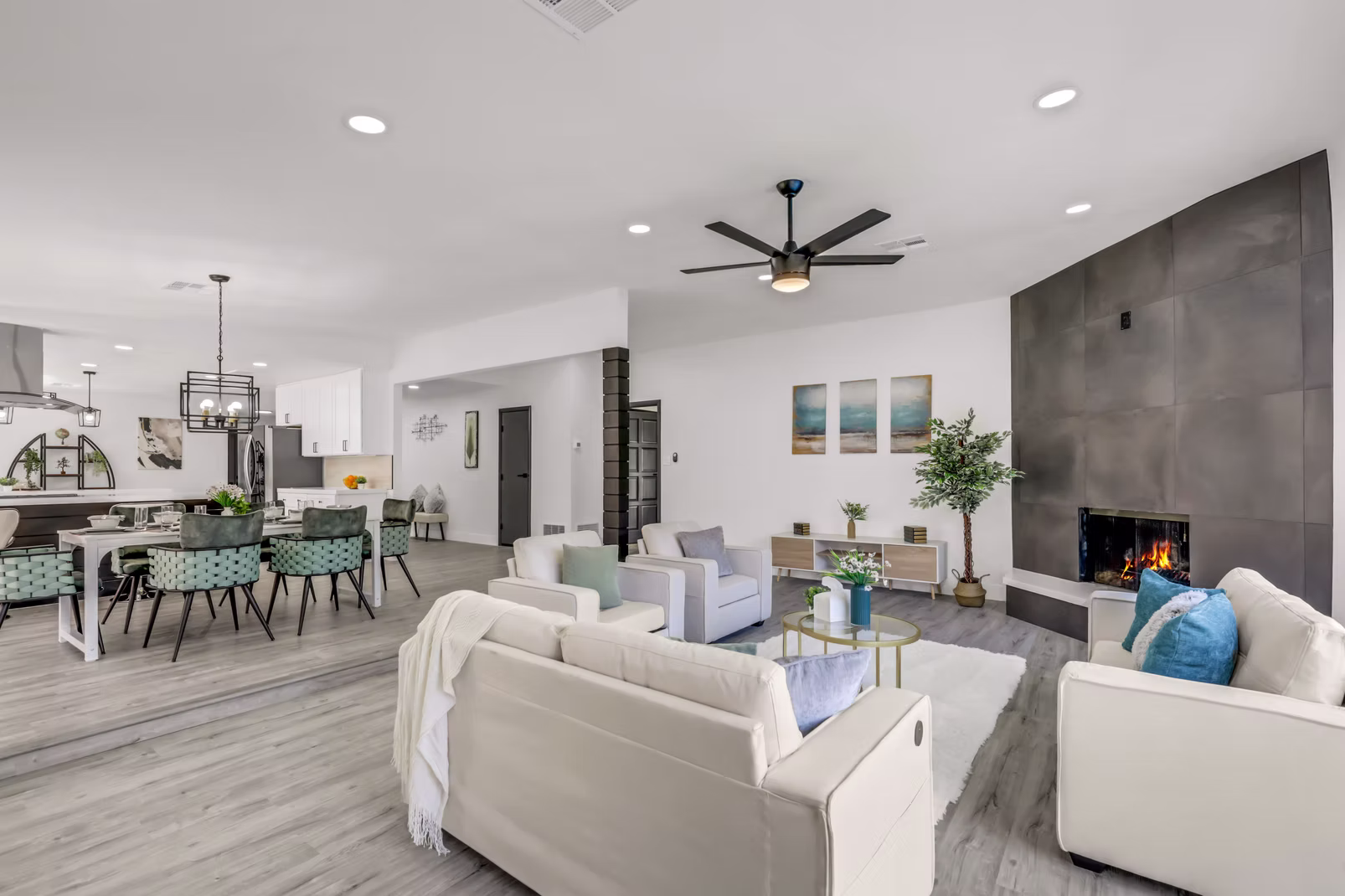 Occupied home styled with the homeowner's existing furniture